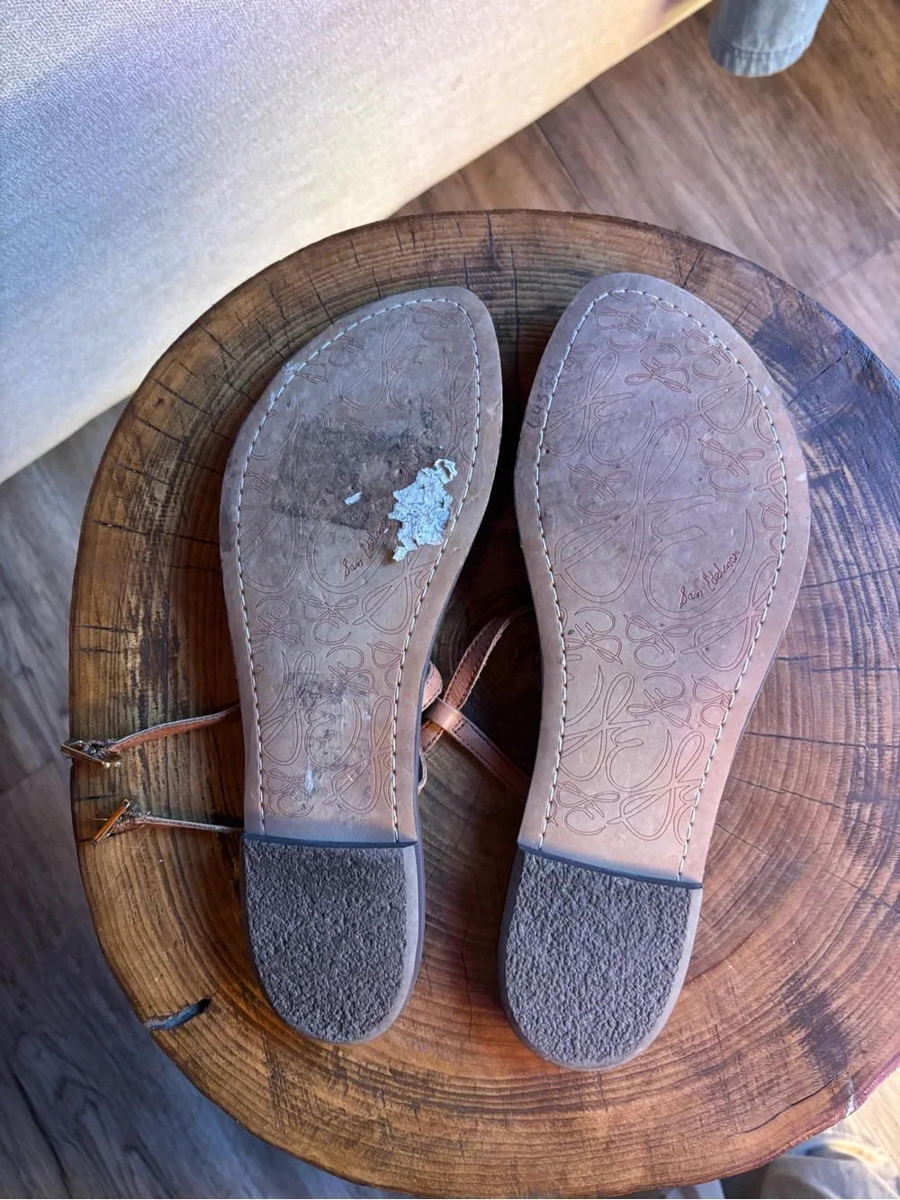 ✨SALE✨Sam Edelman / Gigi Thong Sandal - Brown Leather Sandals - Picture 10 of 12